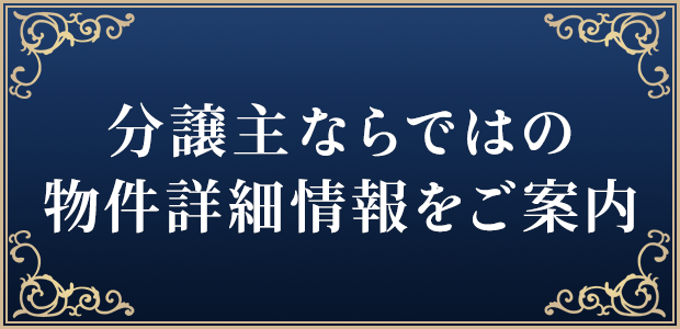 分譲主ならではの物件詳細情報のご案内