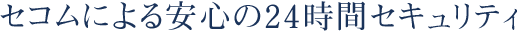 セコムによる安心の24時間セキュリティ